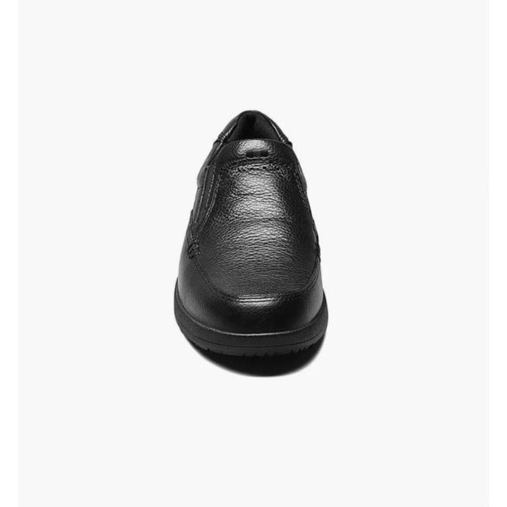 Nunn Bush Size 12 Mens Black Leather Cam Moc Toe Casual Slip On Memory Shoes NEW - Picture 6 of 10